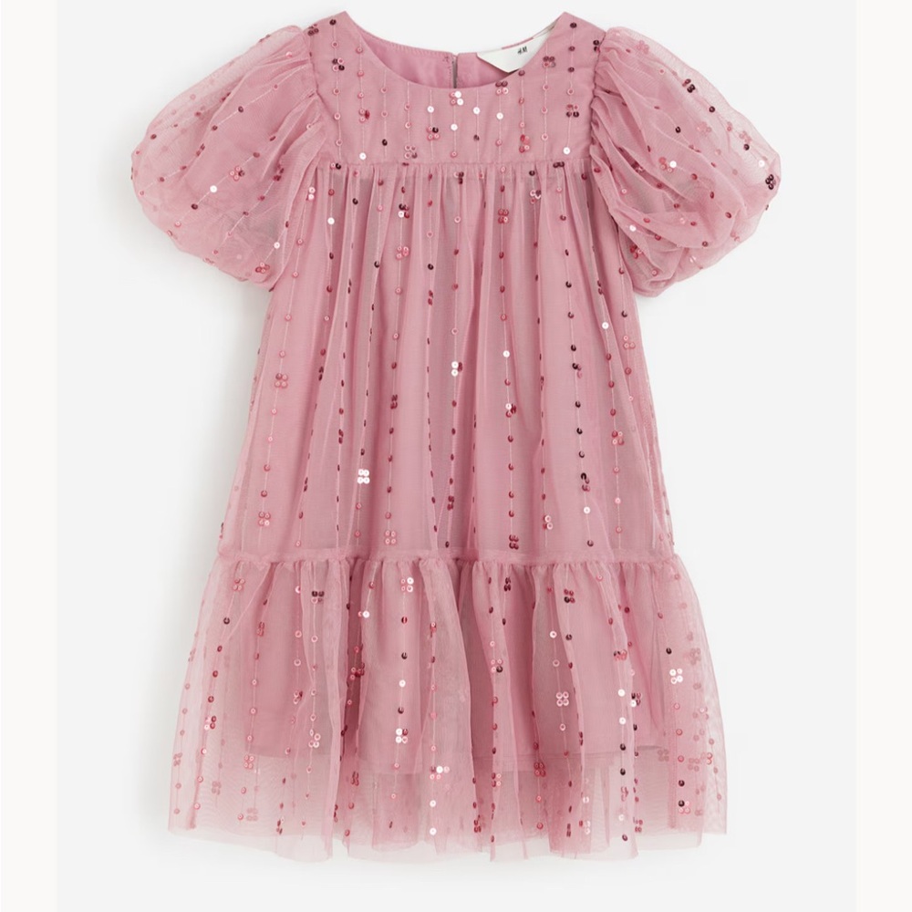 H&M Pink Sequin and Tulle Dress